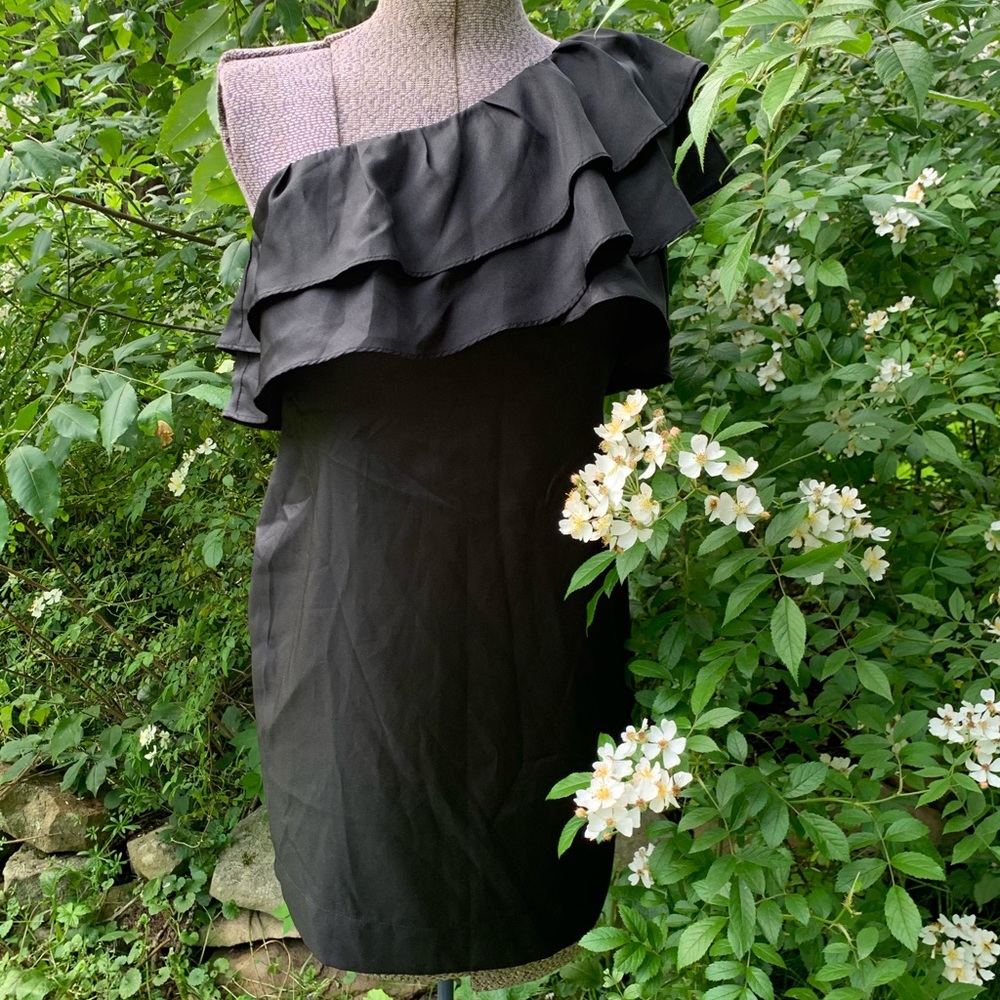 Apostrophe Black Ruffle Dress